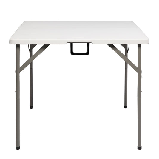 34inch Foldable Square Table,Folding Card Table Plastic Table Portable Square Height Dining Table Perfect For Picnics,Parties,Party And Camping