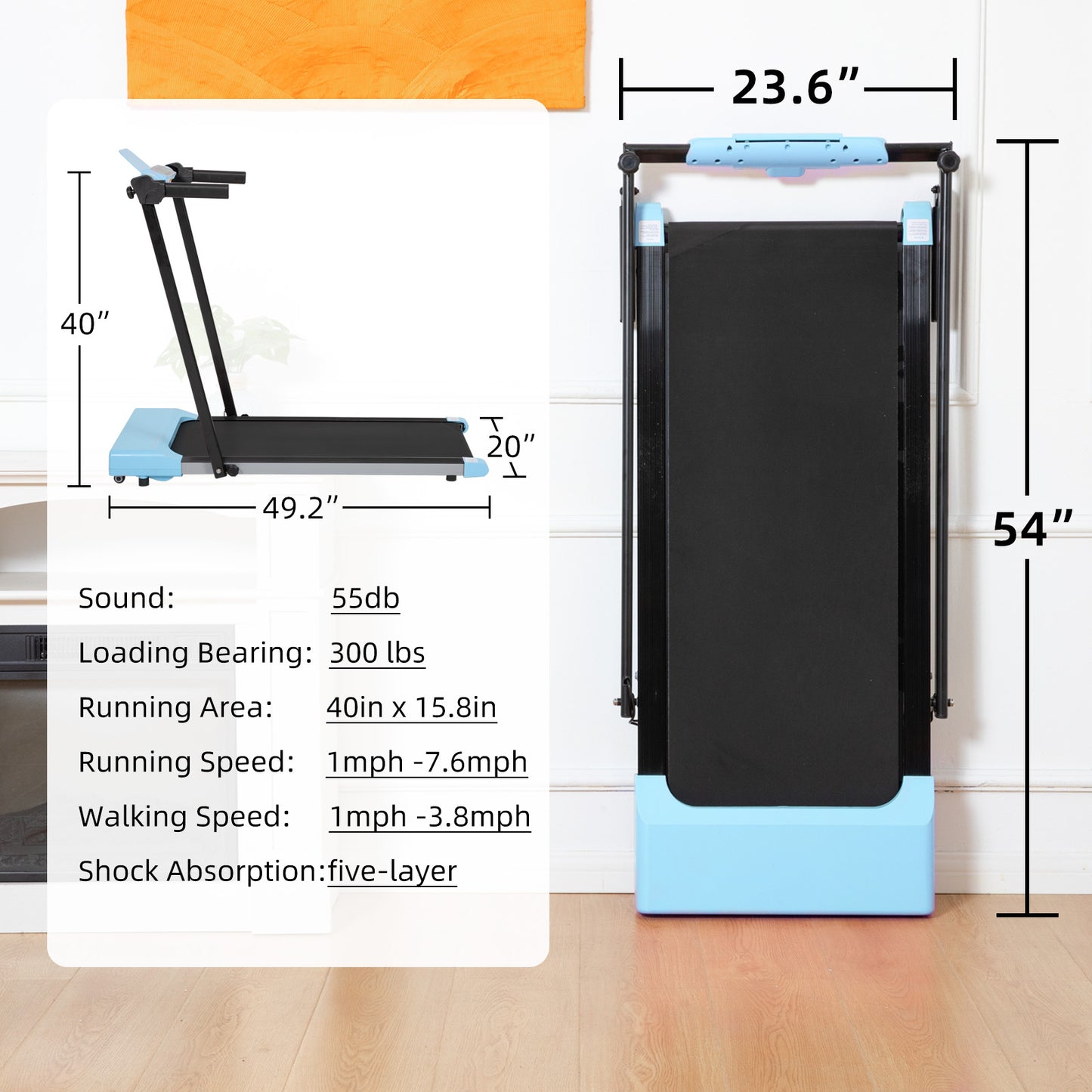 Treadmills For Home, Treadmill With LED For Walking & Running