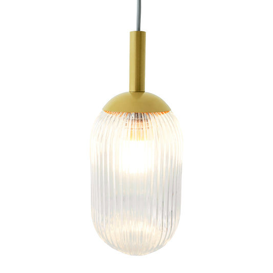 Gemma Pendant Lamp - Gold And Clear  110-120V 1PC
