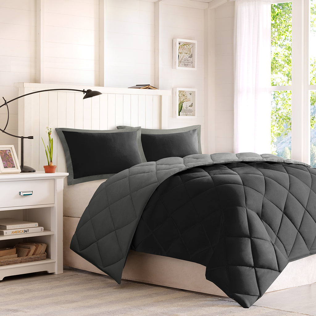 Twin Twin XL 3 M Scotchgard Diamond Quilting Reversible Down Comforter Set