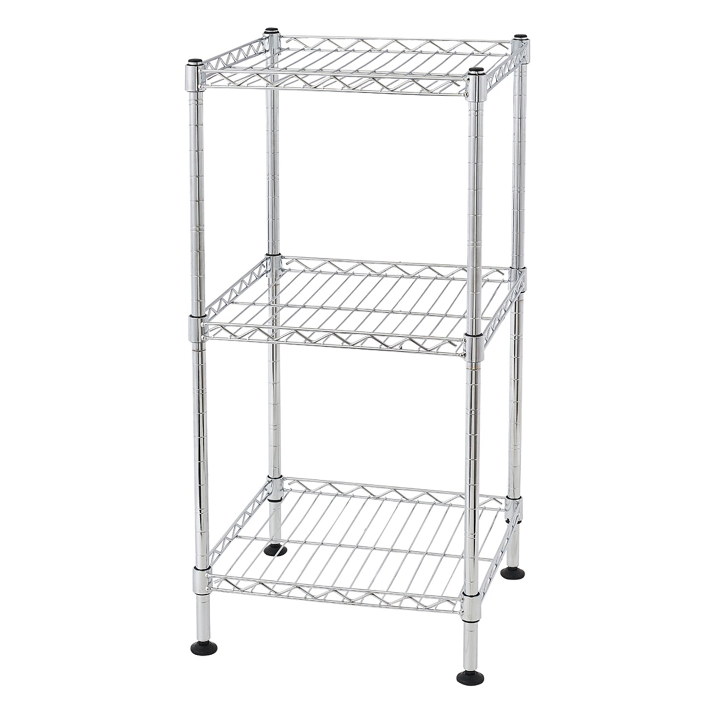 3Tier Wire Shelving Rack Metal Storage Shelf Unit For Laundry Bathroom Kitchen Pantry Closet