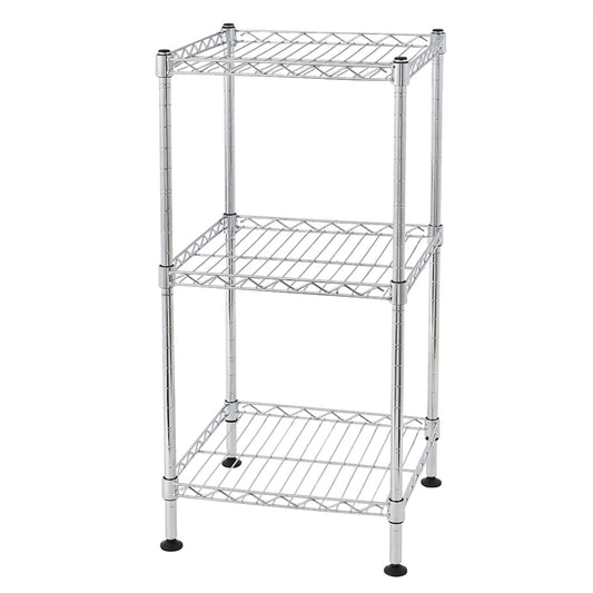 3Tier Wire Shelving Rack Metal Storage Shelf Unit For Laundry Bathroom Kitchen Pantry Closet