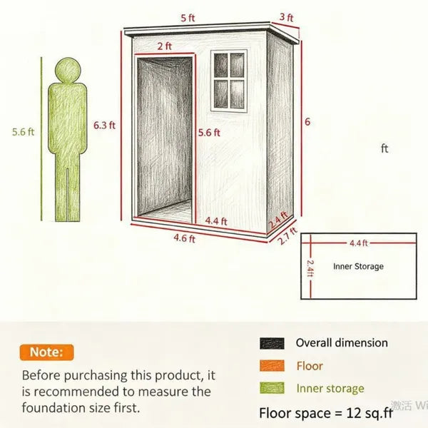 Outdoor Garden Storage Shed Tool House