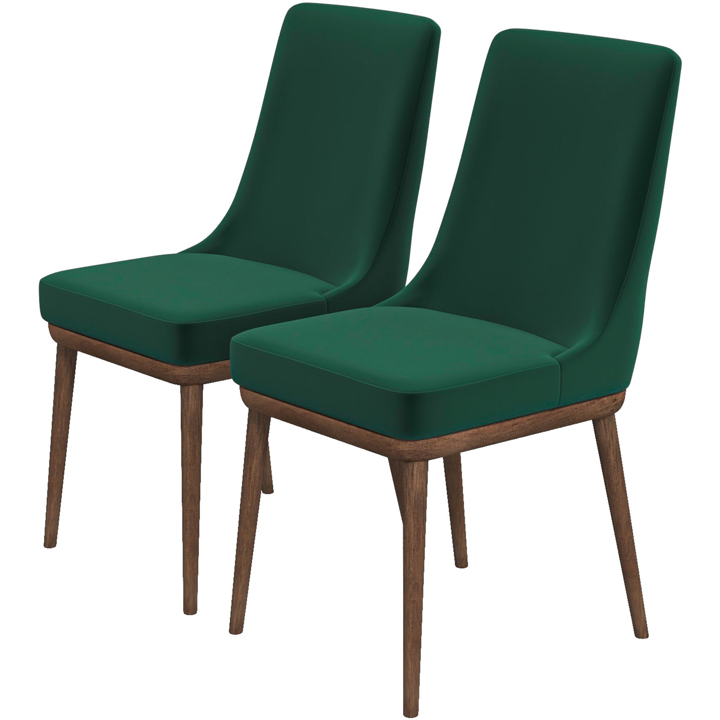 Fast Delivery Kate Mid-Century Modern Dining Chair   Set Of 2   With Velvet Upholstery And Solid Wood Structure For Living Room Bedroom Outdoor Lounge