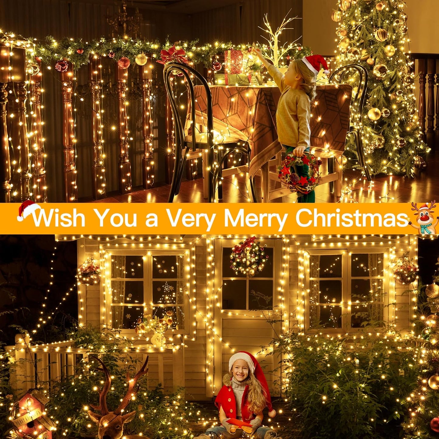 Warm White String Lights, LED Ice Bar Light 10m 400mm Curtain Light Modes With End-to-End Plug, Waterproof Fairy Lights For Bedroom Wall Wedding Party Decorations