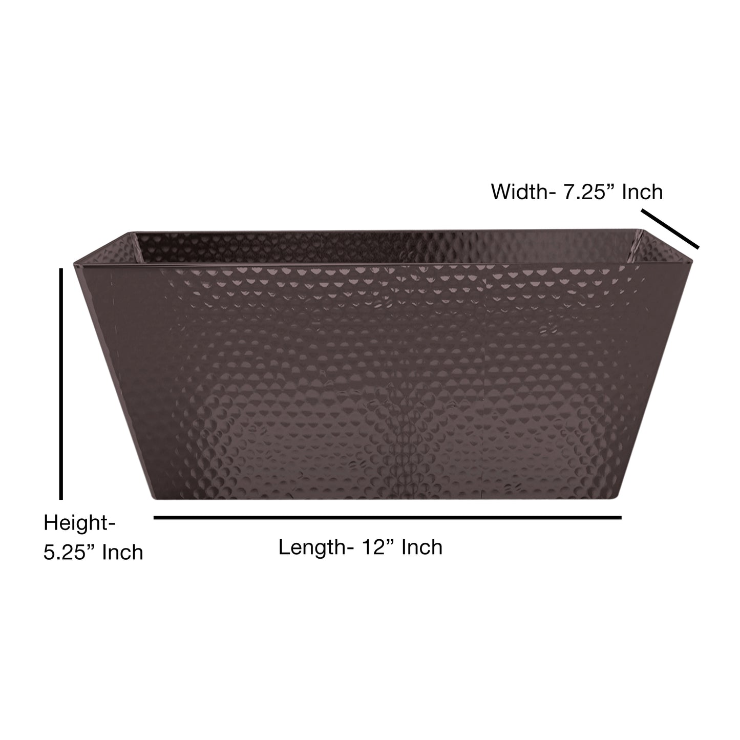 Hammered Stainless Steel Vanity Toilet Tank Tray  Oil Rubbed Bronze Finish