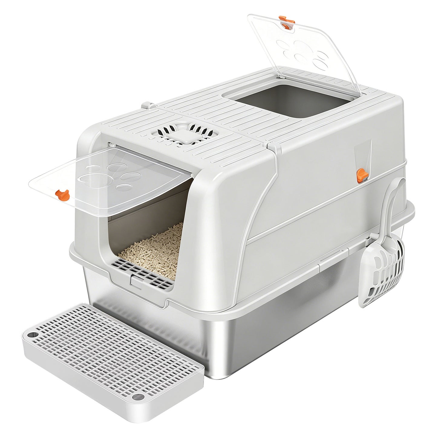 Only Self Pickup---Stainless Steel Cat Litter Box - A15