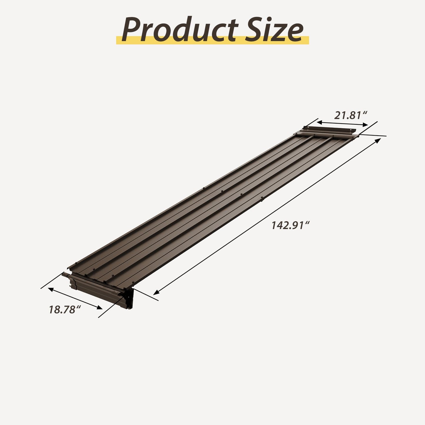 Gazebo Connector Kit - For 12ft Width Wall Mounted Gazebos, Durable Steel Expansion Linker, Rustproof & Easy Assembly For 12  X20   Lean To Gazebos-Brown