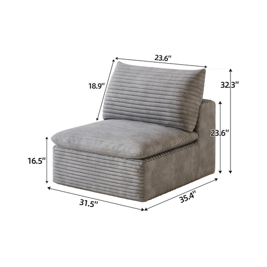 1 Middle Seat,Grey