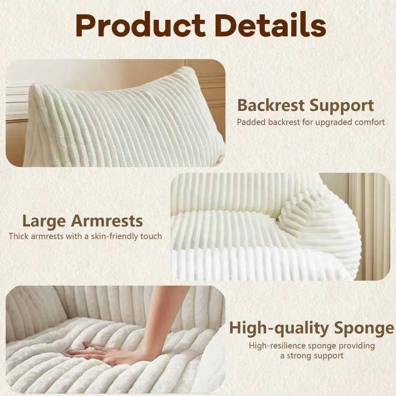 HZ55PMJT-MIBAI1 Suede Sofa Chair With Ottoman - 5-Zone Support & Compact Boxed Delivery