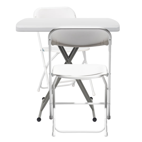 30x20 Inches, White, Height-adjustable, Plastic Folding Table For The Garden