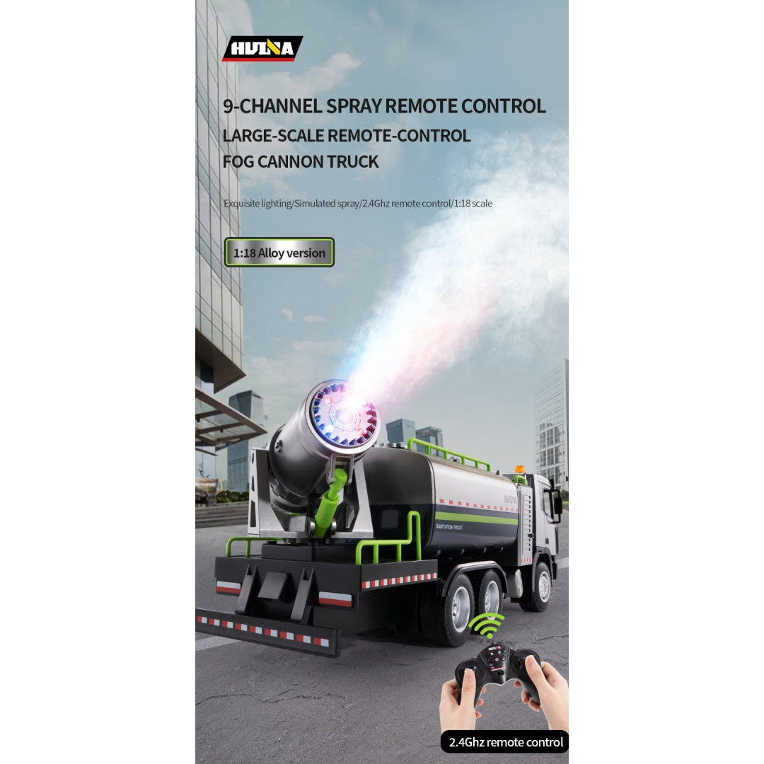 Huina 1316 1-18 Semi-Alloy Remote Controlled Fog Cannon Truck Toy