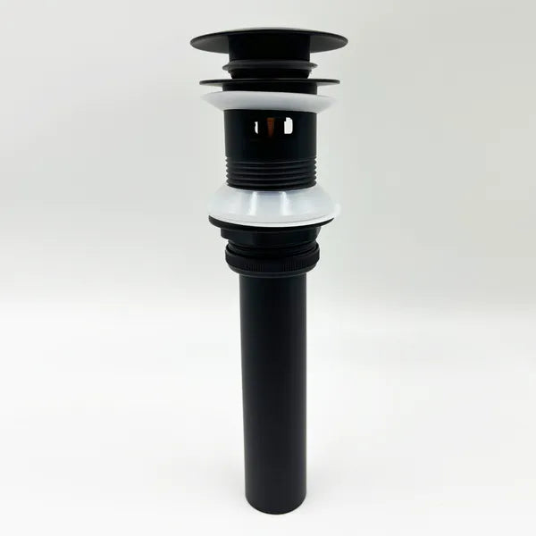 Bathroom Sink Drain With Overflow, Vessel Sink Lavatory Vanity Pop-Up Drain Stopper, 304 Stainless Steel