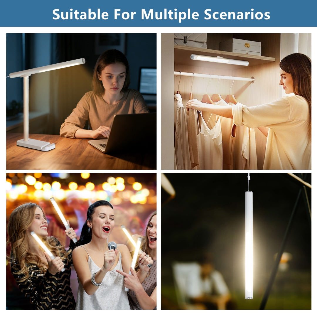 LED Desk Lamp 360 Adjustable, USB Charging Port, 5 Light Modes & Dimmable Brightness, Bedside Lamp For Reading, Craft, Work, Study White
