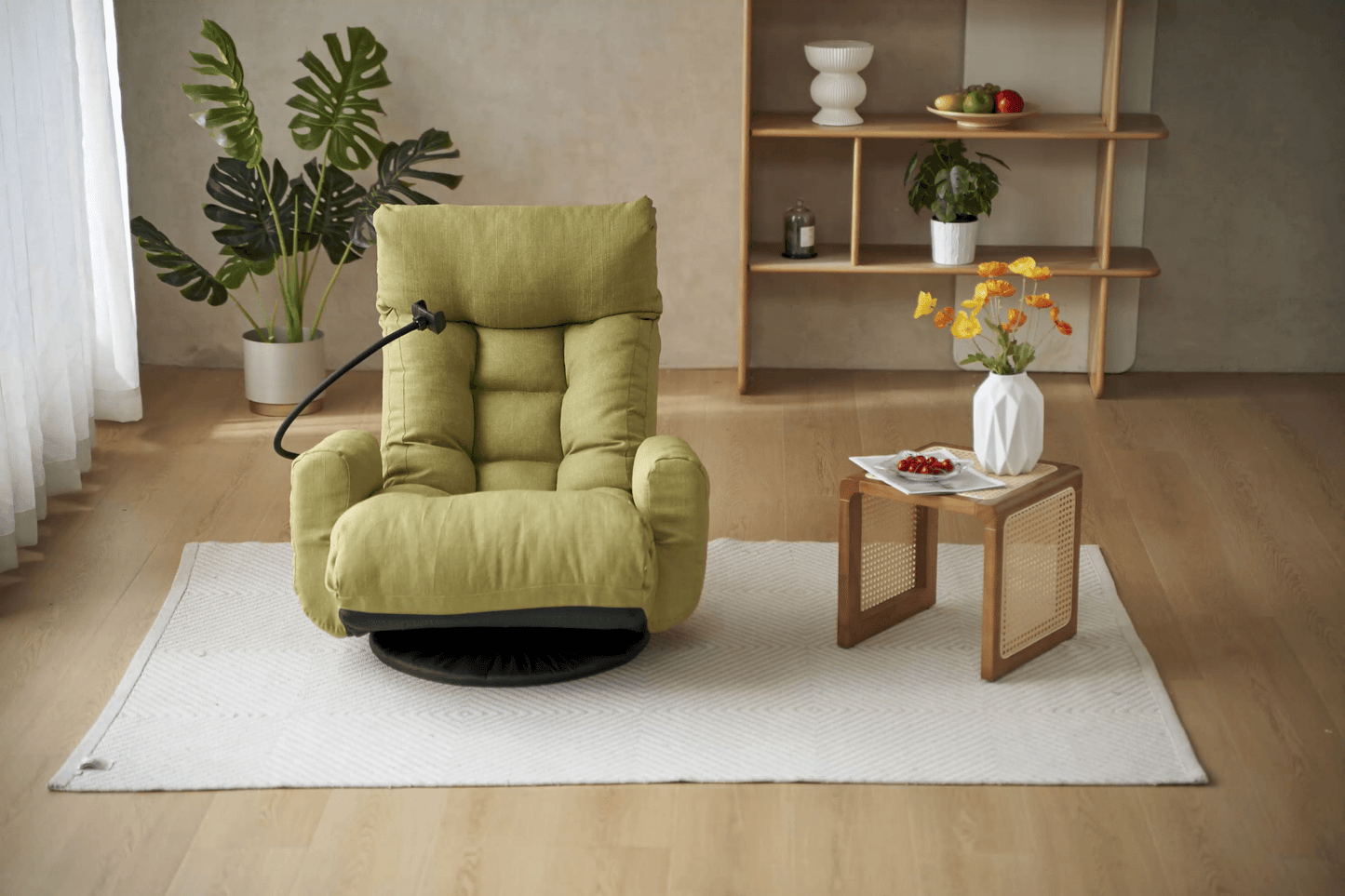 Adjustable Head And Waist, Game Chair, Lounge Chair In The Living Room, 360 Degree Rotatable Sofa Chair,Rotatable Seat Leisure Chair Deck Chair