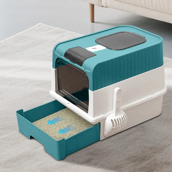 BlueMagic Cube Intelligent Cat Litter Box - Free Hands, Enjoy Pure Life & Automatic Cleaning, Silent Design, Preferred For Multi Cat Families