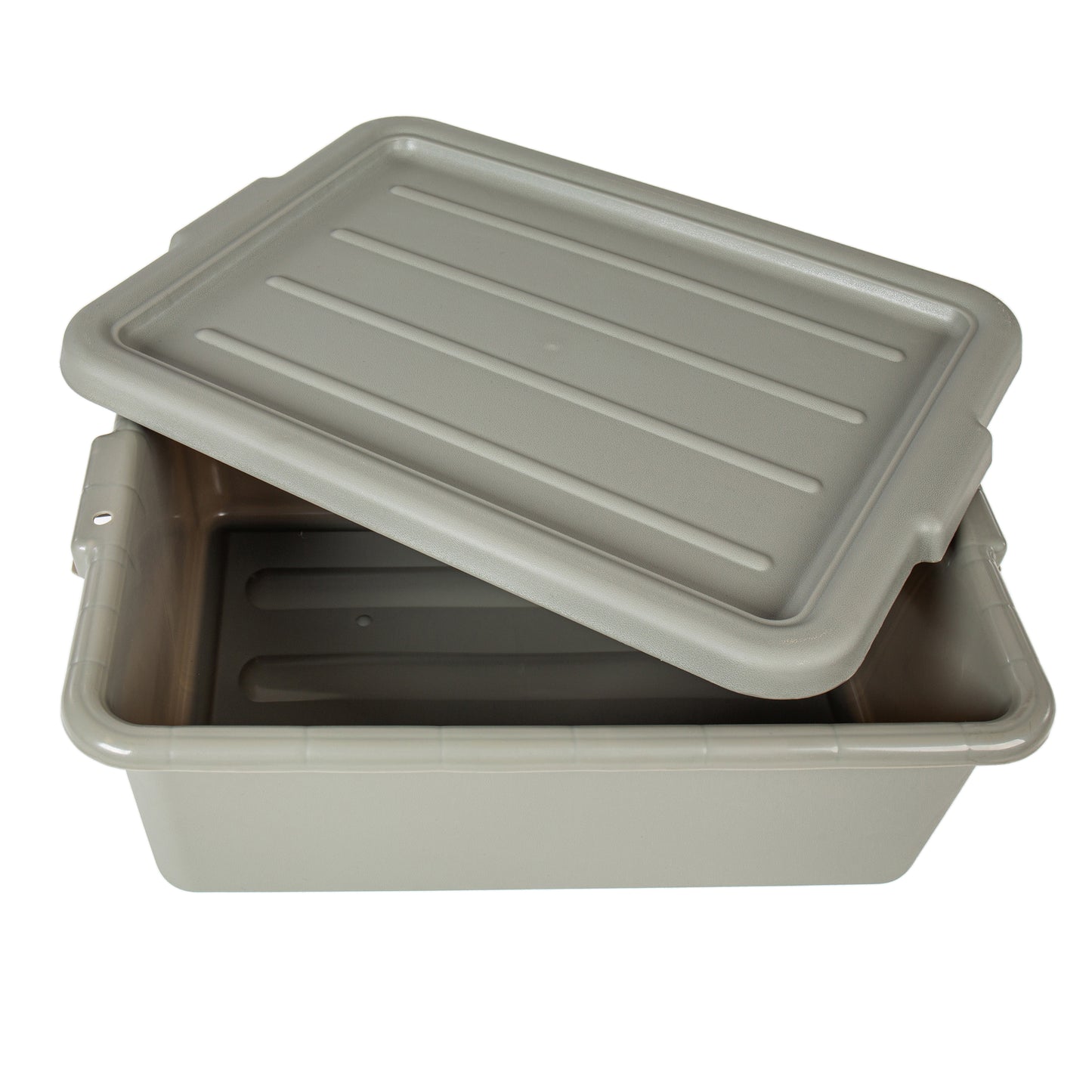 6-Pack 20  X 15  X 7  9 Gallon Meat Lug, Commercial Meat Tubs With Lids, Food Grade Plastic Bus Tubs, Heavy Duty Utility Container For Dishwashing, Kitchen Prep, Restaurant Storage, Gray
