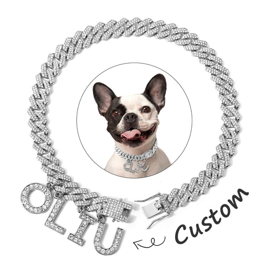 Luxury Alloy Dog Firewood Walking Collar