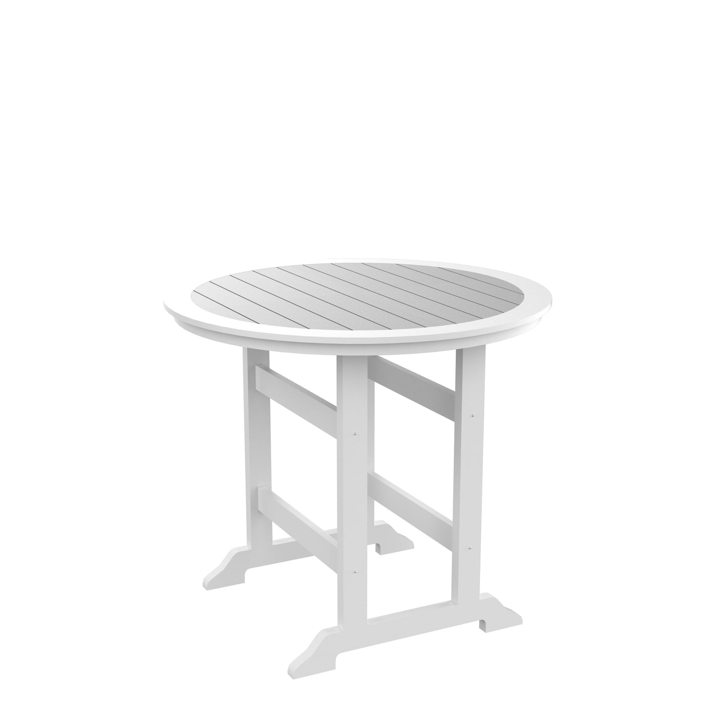 HDPE Bar Table, Dining Table, Patio Bar Set ,Counter Height Table For Outdoor White   Gray