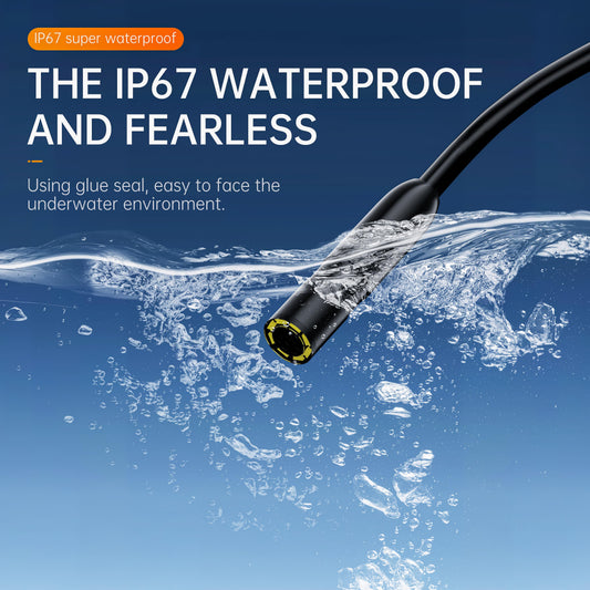 HD Waterproof Endoscope Camera High-Brightness LED Lights For Home Plumbing & Automotive Repair