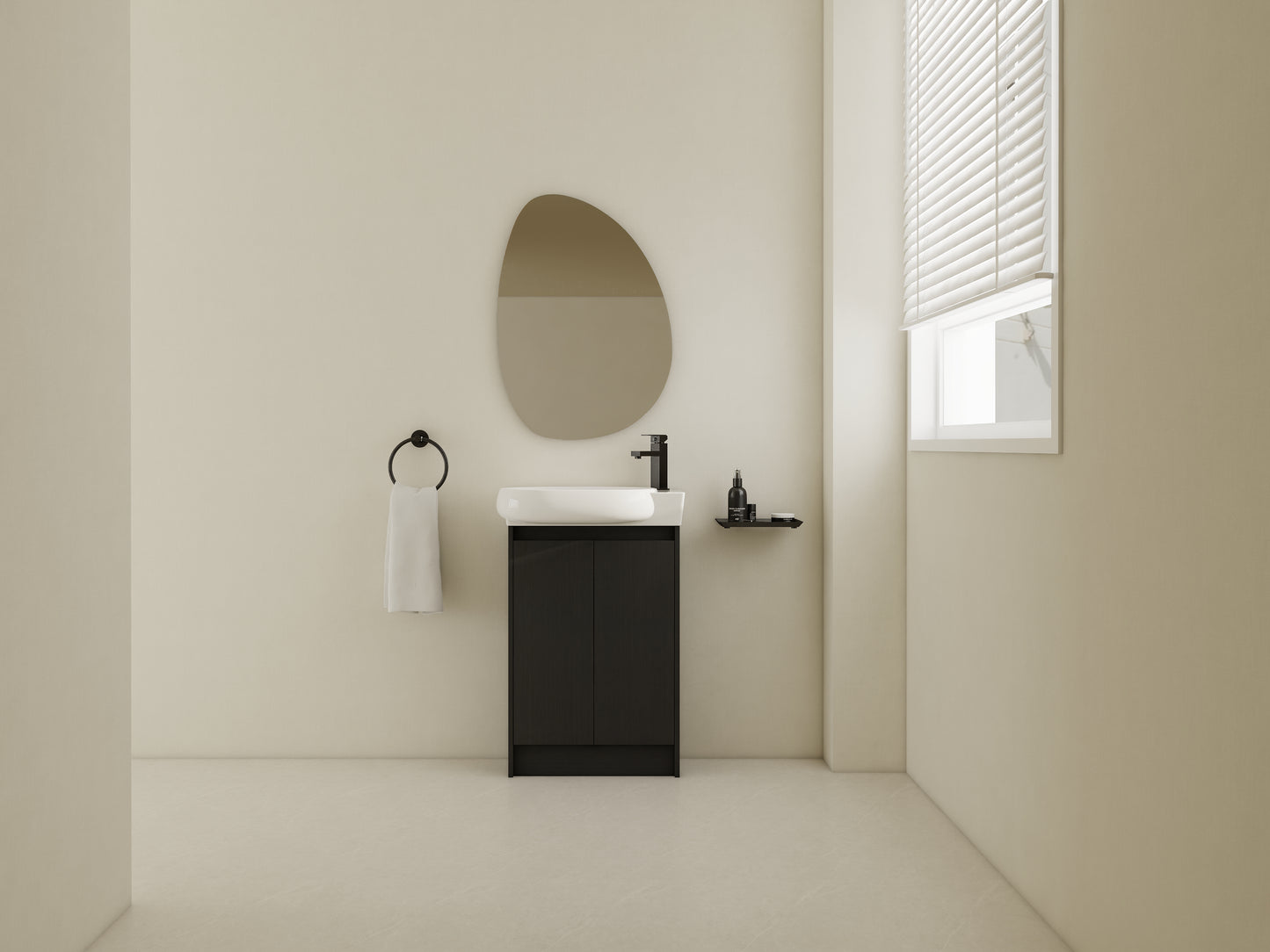 23  Freestanding Bathroom Vanity With Sink, Soft Close Doors