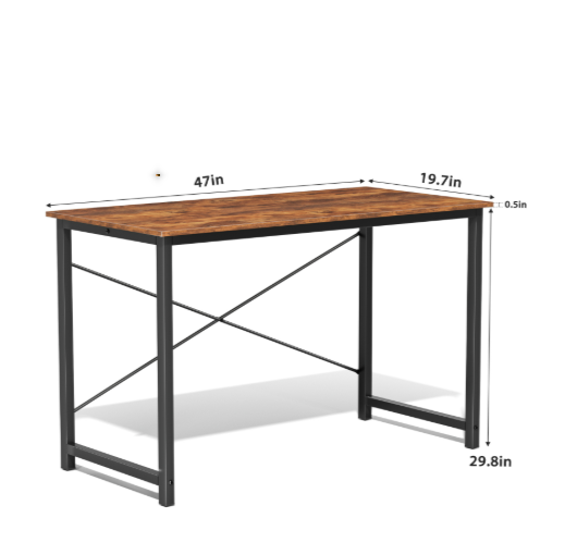Computer Office Desk For Small Spaces, Writing Gaming Work Desk Modern Kids Study Table With Storage Bag & Headphone Hook