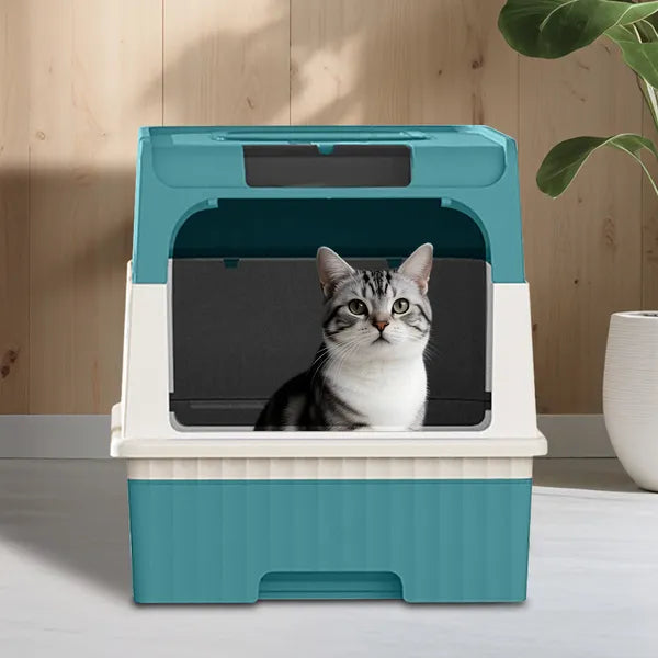 BlueMagic Cube Intelligent Cat Litter Box - Free Hands, Enjoy Pure Life & Automatic Cleaning, Silent Design, Preferred For Multi Cat Families