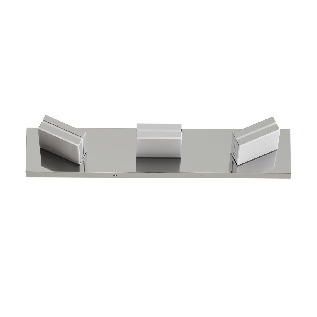 Modern Chrome LED Vanity Light, 3-Lights Wall Sconce For Bathroom And Mirror, Sleek Minimalist Design, Energy-Efficient, Easy To Install