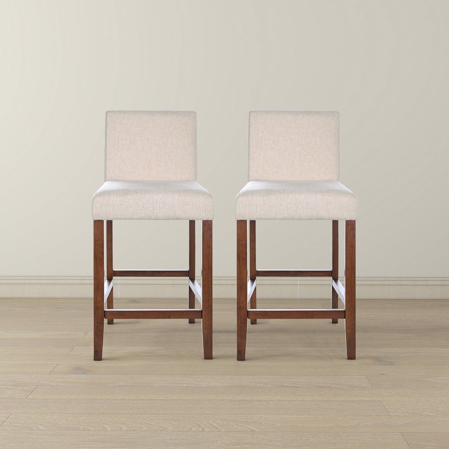 Dorian Beige Fabric Counter Chair   Set Of 2