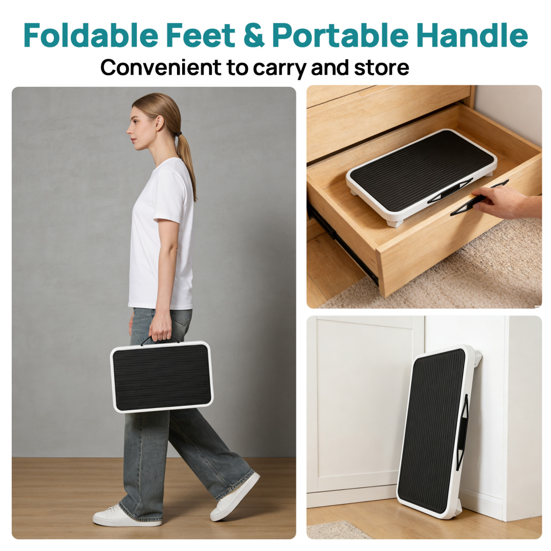 Foldable Stool, Anti-slip Platform And Rubber Feet, 330-pound Capacity Sturdy Metal Foldable Stool