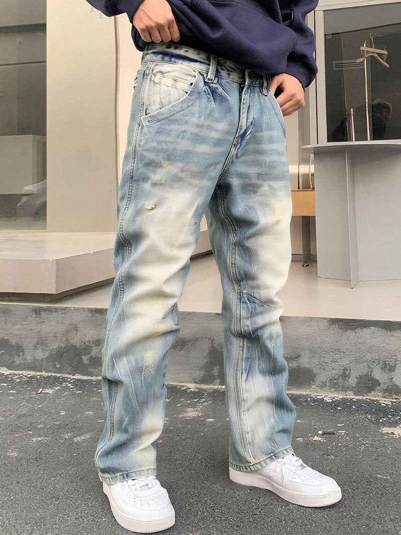 B2 - Non-elastic Small Straight-leg Pants