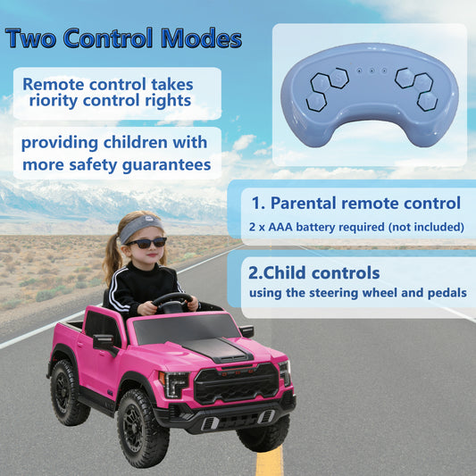 12V Kids Ride-On Car With Remote Control, 4-Wheel Shock Absorption, Multifunctional Music Player - Perfect Gift For Toddlers 3-6 Years Old