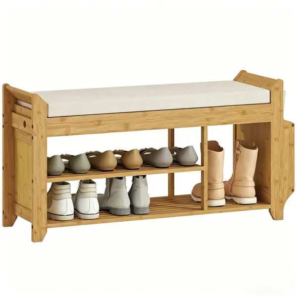 Shoe Bench 39.4 Inches X 11.8 Inches X 19.7 Inches For Hallway