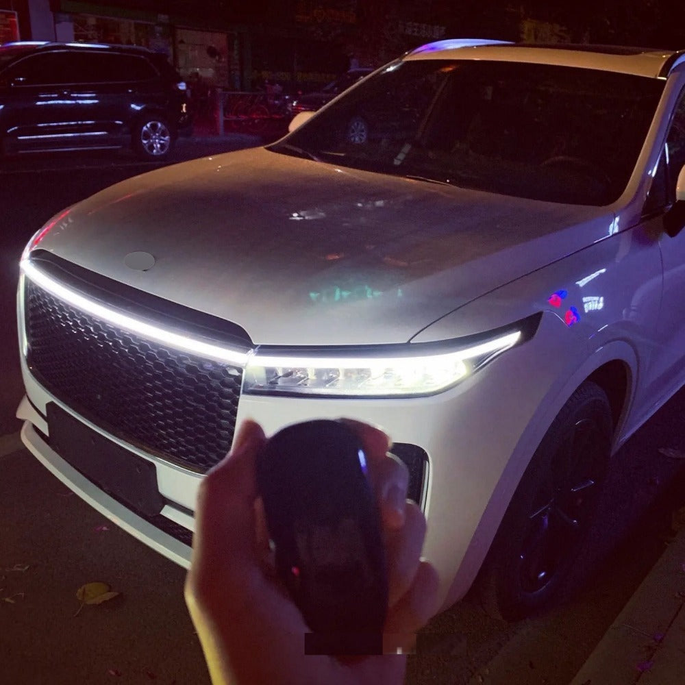 Upgrade Your Vehicle With A Universal 12V, 10W Start-Scan Car LED Hood Light White 70In  Dynamic Daytime Running Light