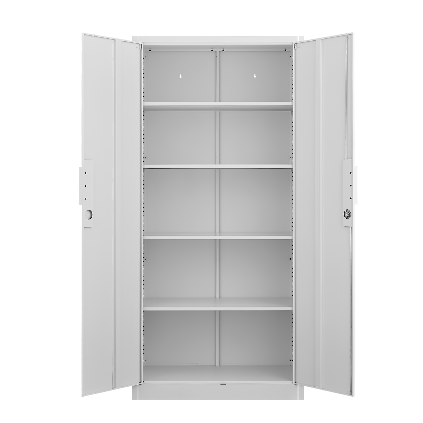 70-Inch 2-Door File Cabinet With Lock, 4 Adjustable Shelves, Heavy-Duty Steel Construction, For Commercial Office, Home Office, Legal Size & Letter File Storage, Organization Cabinet