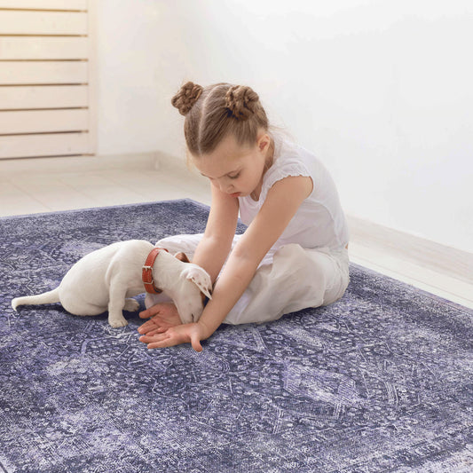 MAVAL Anthracite Washable Rug 2'6'' X 10' Runner Rug  Anthracite, 2'6'' X 10'