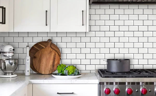 10pcs, Marble Peel And Stick Backsplash Tiles For Kitchen Walls Bathroom Countertops, 12 Inch*12 Inch, Adhesive Glazed Ceramic Surface,rproof, Heat Resistant, Contemporary