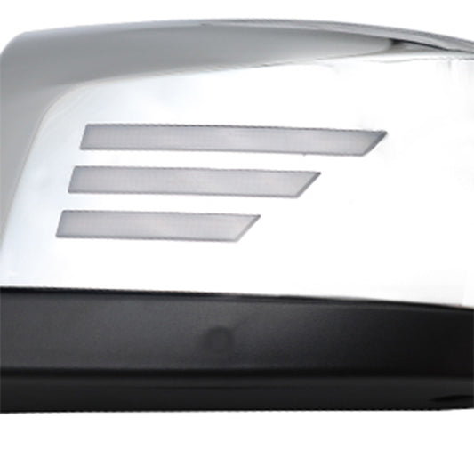 Chrome Hood Mirrors LH&RH Pair For Volvo VNL 2004-2017 With Turn Signal Lights