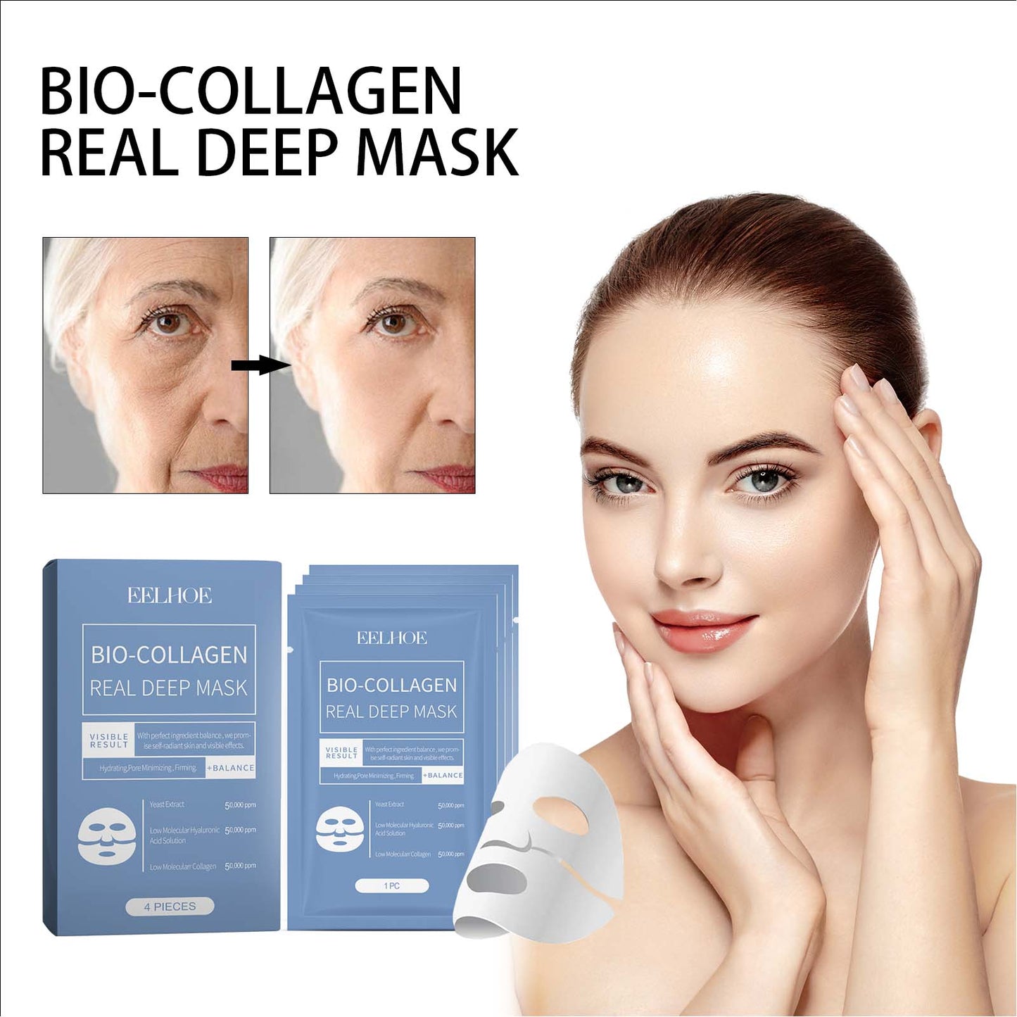 Only Supports Self Pickup With Waybill EELHOE Bio-Collagen Real Deep Mask Hydrating, Pore Minimizing, Firming Balance