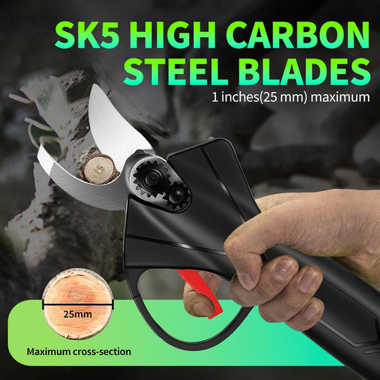 Anbull Electric Pruning Shears Professional Cordless Electric Pruning Shears Pruner With 2PCS Backup Rechargeable 2Ah Lithium Battery Powered Tree Branch Pruner