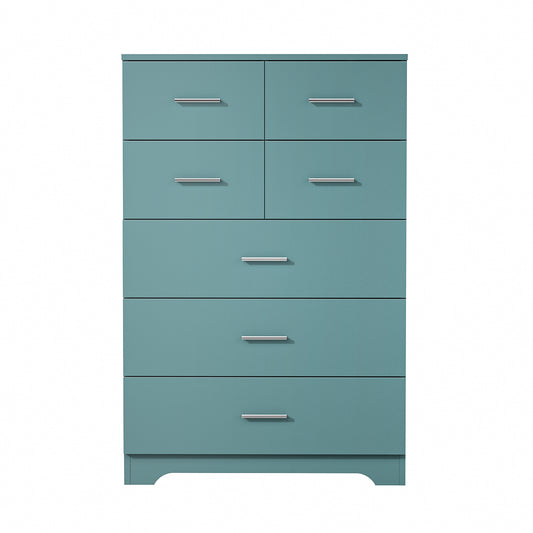 Wooden 7-Drawer Storage Cabinet With Built-In Outlet Durable Organizer For Bedroom, Living Room, And Office