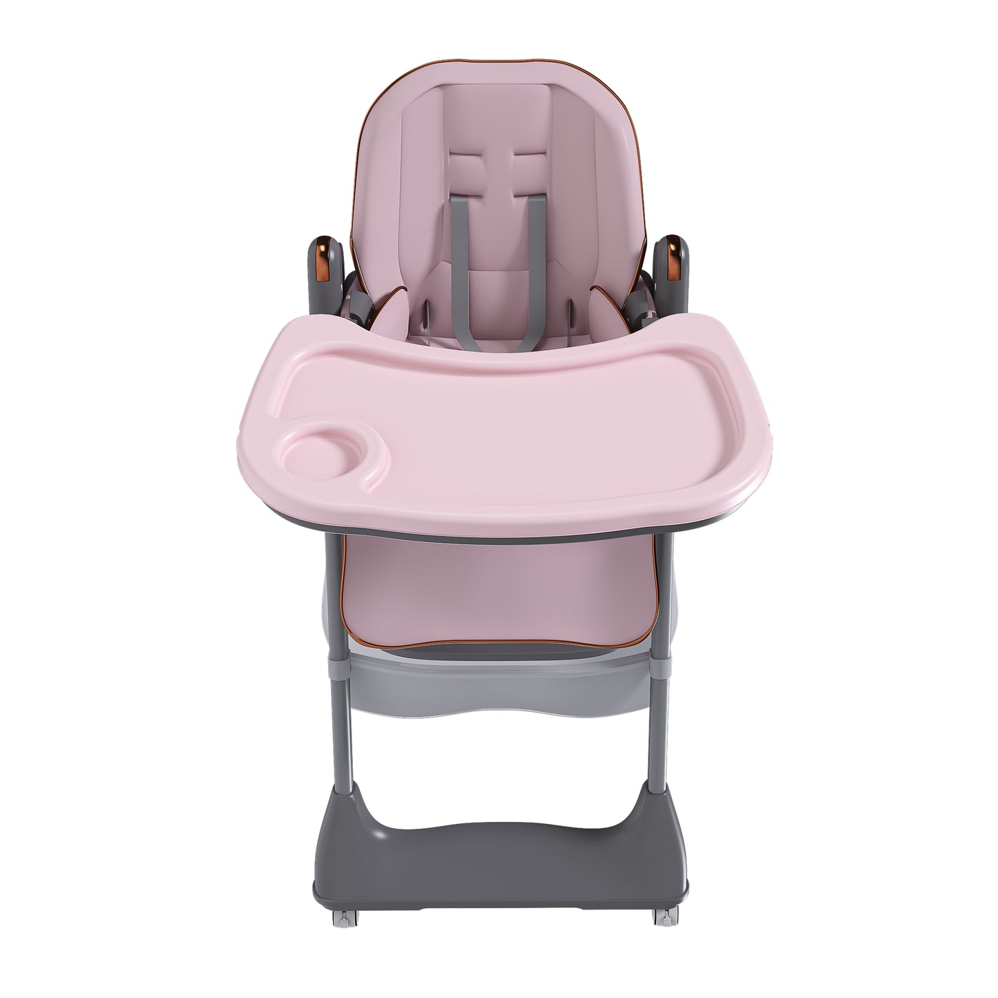Adjustable Baby High Chair 0-6 Years - Portable Infant Feeding Seat With Safety Belt, Silent Lockable Wheels & Easy-Clean Design For Home, Dining, Living Room, Bedroom