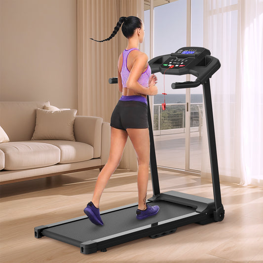 Foldable Treadmill 2.5HP Electric Folding Treadmill Running Walking Machine For Home Gym, Max 265 LBS Weight Capacity