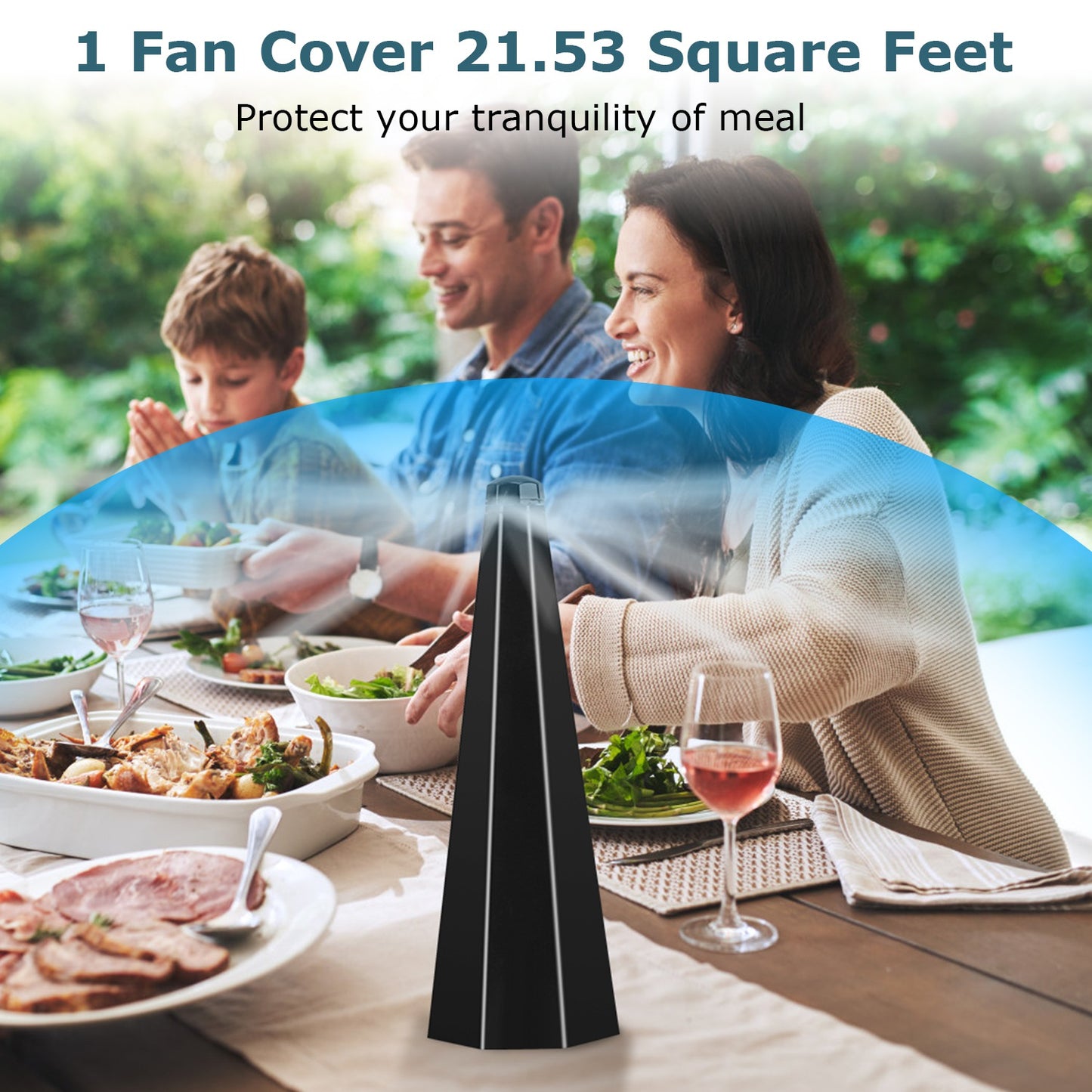 4Pack Fly Table Fans Battery USB Powered Bug Fans Food Fans Fly Table Spinners Traps With Hook For Party BBQ Picnic Camping