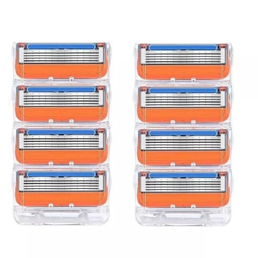 8PCS Disassembled Stainless Steel Shaver Blade Holder For Men's Razor Blades,Gillette Fusion Blade Refills Compatible