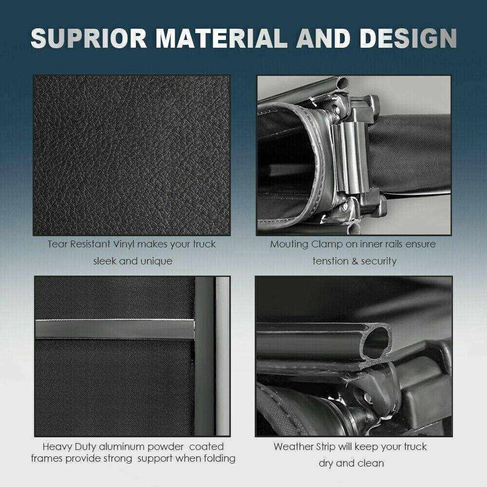 4-FOLD 6.5FT Tonneau Bed Cover Soft---A86364-2022M32302J1011