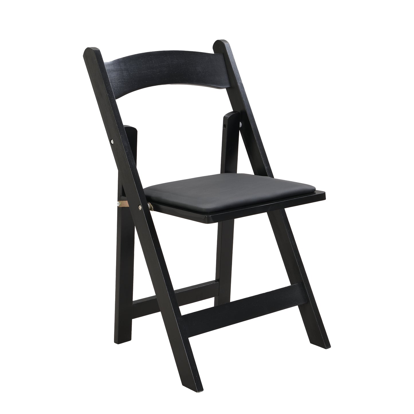 Upholstered Folding  Chair, Space Saving,,easy To Carry, 4PCS,Black Cushion Black Shelf,Dining Room