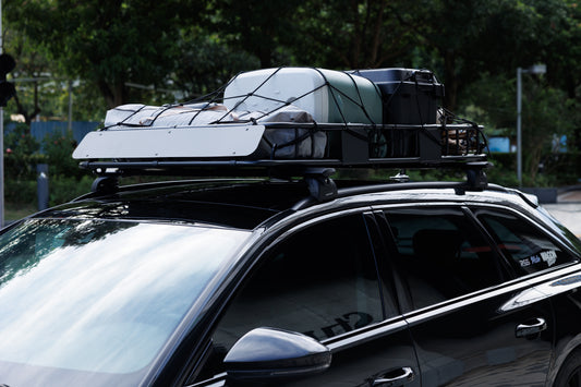 Heavy Duty 64x 39 Roof Rack, Rooftop Cargo Carrier Basket With Waterproof Bag, Tie Down Strap & Net, Car Top Luggage Holder For SUV, 200lb Capacity, Steel Construction