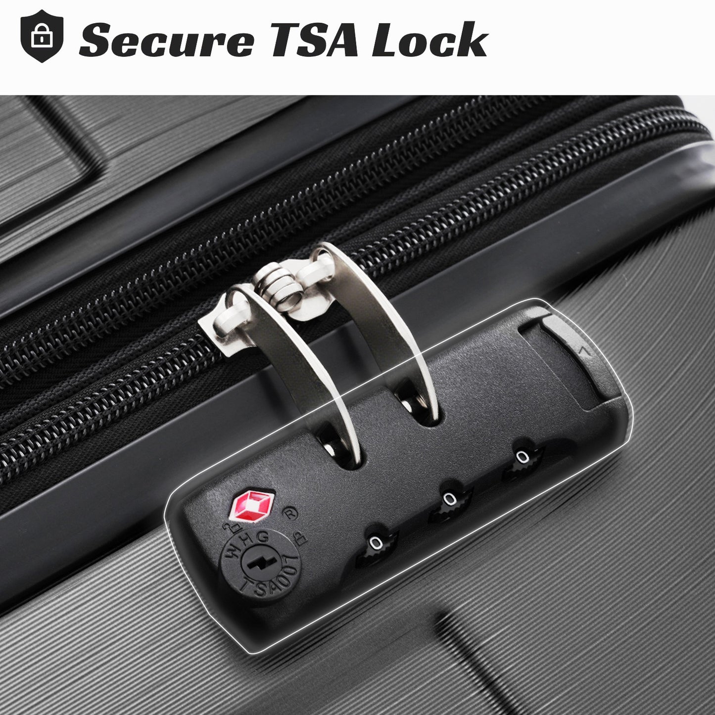 Hardshell ABS Luggage Sets 2 Piece Suitcase Set Expandable With TSA Lock Spinner Wheels For Men Women