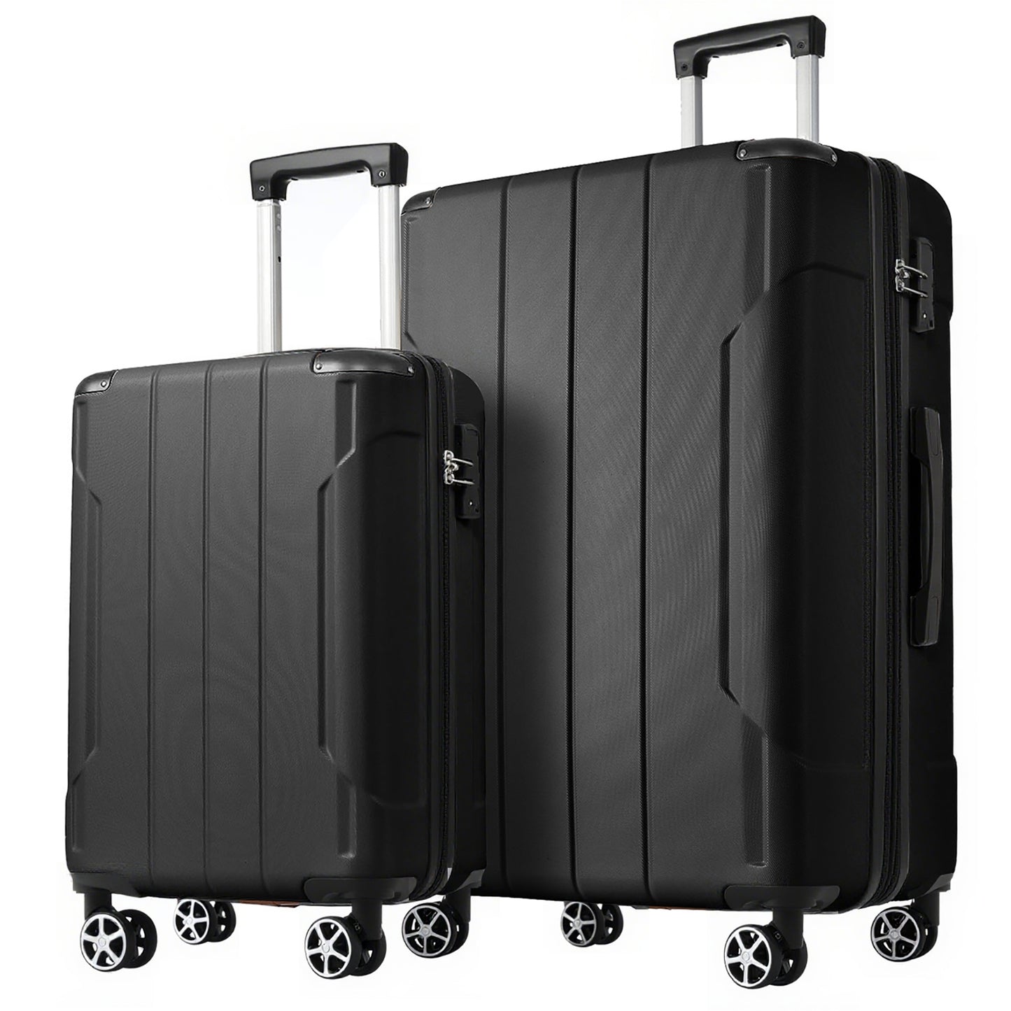 Hardshell ABS Luggage Sets 2 Piece Suitcase Set Expandable With TSA Lock Spinner Wheels For Men Women